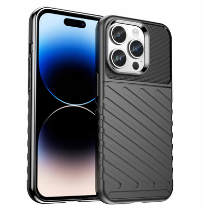 Këse telefoni Hurtel Thunder Case për iPhone 14 Pro Max, mbrojtëse, e zezë