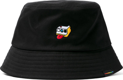 Kapelë bucket Polaroid Go, me logo, e zezë, material tekstil