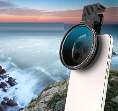 Filter fotografik Apexel ND2–ND400, 67mm, gri i rregullushëm, universal