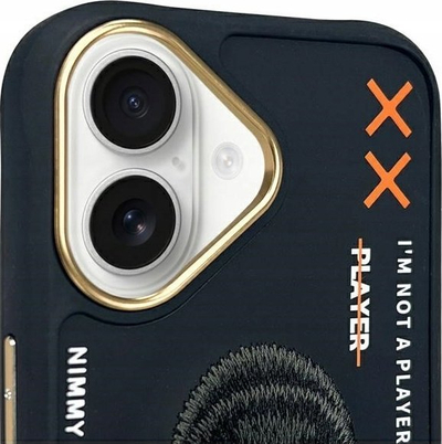Kapak telefoni Nimmy Cool&amp;Cute 2.0 Monkey, për iPhone 16 6.1", i zi