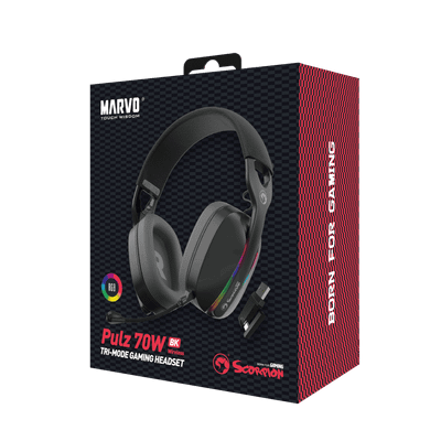 Kufje Me Bluetooth MARVO HG9086W BK