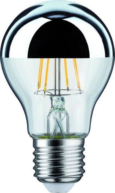 Poç elektrik Paulmann, LED, E27, 2700K, 6.5W, i argjendtë