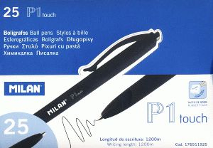 Stilolaps Milan P1 Touch, 1 mm, paketim 25 copë, i zi