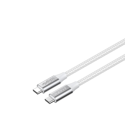 Кабел USB Тип C во Тип C Havit CB6290, 100W, 100cm, бело сив