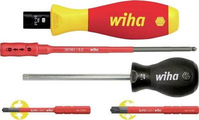 Set kaçavidash momenti Wiha TorqueVario-S VDE, 5 copë, 0.8-5 Nm, i kuq