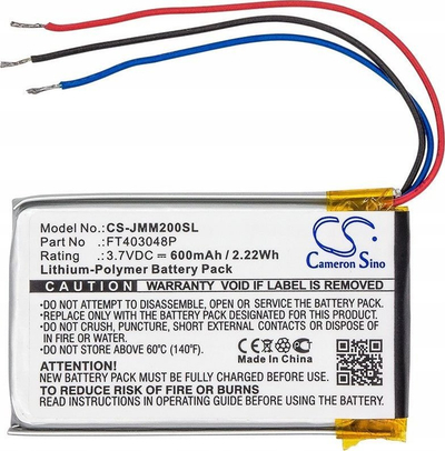 Bateri Cameron Sino CS-JMM200SL, 600mAh, Li-Polymer, për JBL Micro 2 Clip Clip+