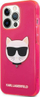 Заштитна маска за телефон Karl Lagerfeld Choupette Head за iPhone 13 Pro, TPU, флуо розова