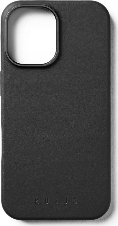 Mbulesë telefoni Mujjo Base Full Leather, për iPhone 16, MagSafe, e zezë