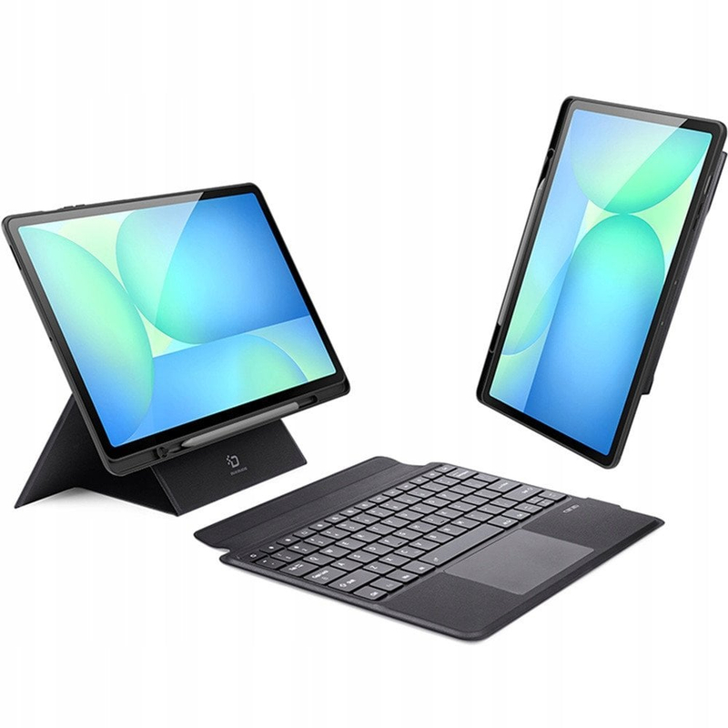 Këllëf me tastierë Dux Ducis DK për Samsung Tab S10 FE Plus, Bluetooth, material PU, i zi