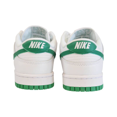 Patika Nike Dunk Low Medium Olive për femra, lëkurë, e bardhë ulliri