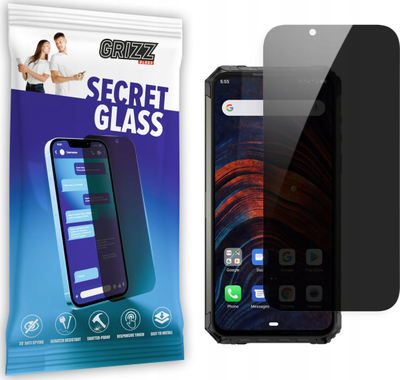 Xham mbrojtës privatësie Grizz SecretGlass për Ulefone Armor 7, xham + film, prerje fiks
