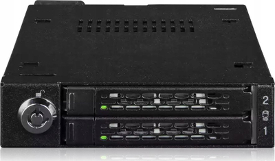 Kuti SSD ICY DOCK ToughArmor, për 2 SSD 2.5" U.2 U.3 NVMe PCIe 4.0, e zezë