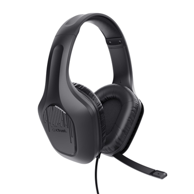 Set gaming Trust GXT790P Tridox 3 në 1, kufje me mikro, maus 6400 DPI, i zi