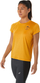 Bluzë sportive ASICS Fujitrail Logo SS Top, poliestër, për femra, e verdhë