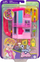 Shpi lodër kompakte Polly Pocket Barbie Dreamhouse, 3 mini kukulla, aksesore loje, rozë