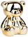 Kase kursimi dekorative Piggy Bank, qeramike, pasqyrë ari, 14.5x12.5x17cm