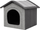 Strehë për qen Hobbydog R6 Kennel Inarii, 2 cm trashësi, çati e heqshme, gri e hapur me grafit