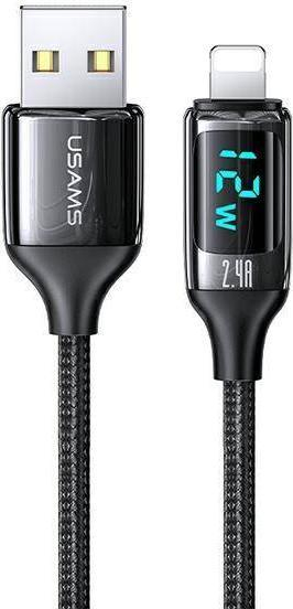 Kabllo USB Usams US-SJ535, USB-A në Lightning, 1.2m, e zezë