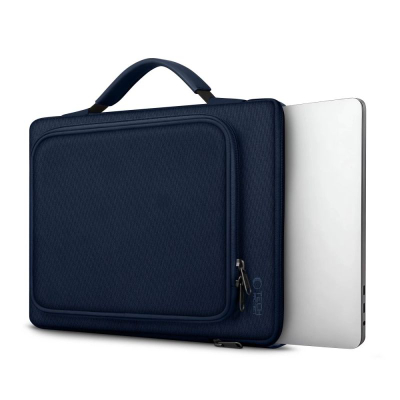 Çantë laptopi Tech-Protect Basic Bag, 13-14", me dorezë, blu navy