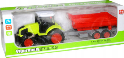 Lodër traktor Teka me rimorkio, plastik, për kalamaj 3+