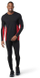 Bluzë Smartwool Merino Sport 150 Long Sleeve Crew, lesh merino, mëngë të gjata, e zezë e kuqe