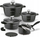 Set tenxheresh KonigHOFFER Pollo, mermer, për induksion, i zi me pika të bardha