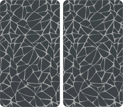 Set mbrojtës xhami për sobë Kesper, 2 dërrasa prerëse, 52x30cm, gri