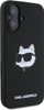 Kuti telefoni Karl Lagerfeld Choupette Head për iPhone 16, silikon i lëngshëm, e zezë