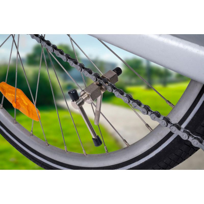 Vegël për zinxhir biçiklete Bicycle Gear Chain Rivet Tool, çelik, e vogël, ngjyrë argjendi