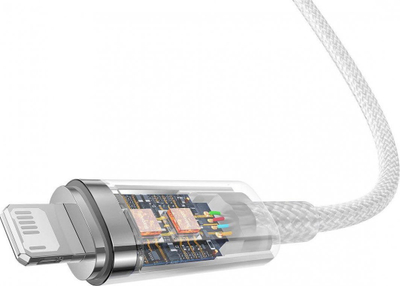 Kabëll USB Lightning Baseus Explorer, 2.4A, 2m, i bardhë
