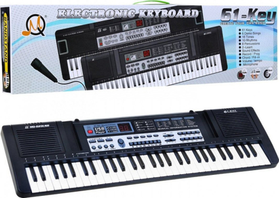 Pianino elektronike për kalamaj MQ-829USB, 61 taste, USB, me mikrofon, e zezë