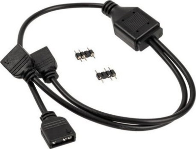 Kabllo Y për ventilator PC Kolink PGW-AC-KOL-043, 3 pin, 0.30 m, e zezë