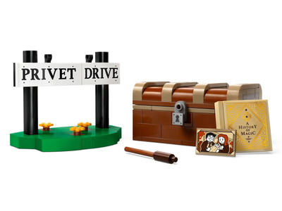 Lodër ndërtimi LEGO Harry Potter Hedwig Visiting 4 Privet Drive 76425, figurë bufë, +7 vjeç, shumëngjyrëshe