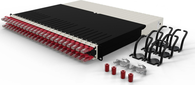Sistem menaxhimi kabllosh PATCHBOX One, 8U, UTP Cat.6a, i kuq