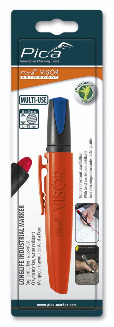 Marker industrial Visor Refillable Multi Use, i mbushshëm prap, ngjyrë blu