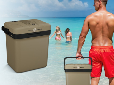 Frigorifer turistik Peme Essential 27, 23L, termoelektrik, Sand Storm