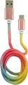 Kabllo USB LC Power Rainbow Glitter, USB në USB C, 3 A, 1 m, shumëngjyrëshe