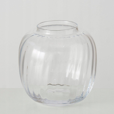 Стаклена ваза Boltze Home Processo, 19 x 19 cm, проѕирна
