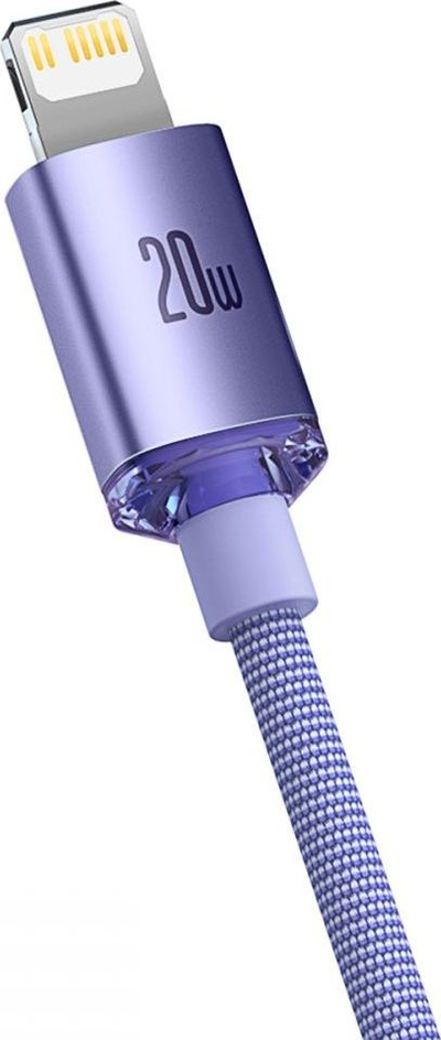 Kabull karikimi Baseus USB C në Lightning, 1.2 m, 2.4A, lejla