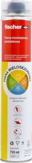 Shkumë montimi Fischer Gun Foam Multi Season PUP AS, 750 ml, njëpërbërëse