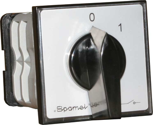 Çelës nisës trefazor Spamel ŁK40-4.831P03, 40A, montim në panel, i verdhë