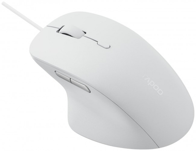 Maus Rapoo N500, optik 3600 DPI, USB, i bardhë
