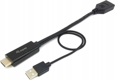 Adapter HDMI në DisplayPort Equip, kabllo-adapter, i zi