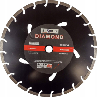 Disk diamanti Silver D.Stoner, 350mm, segmentuar, i zi