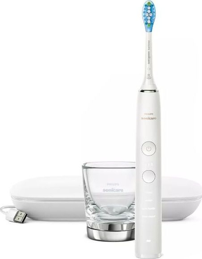 Furçë dhëmbësh elektrike Philips Sonicare DiamondClean 9000 HX9911/27, me aplikacion, e bardhë