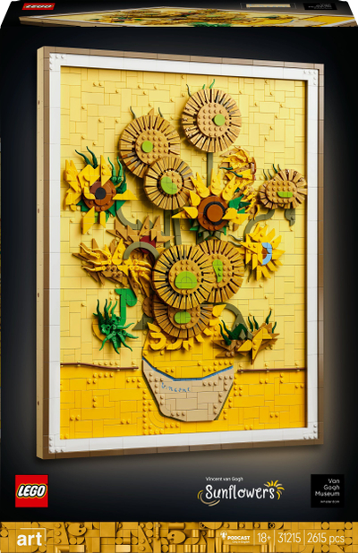 Set LEGO Art Vincent Van Gogh “Lulediellat”, punim dekorativ, shumëngjyrësh