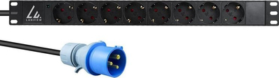 PDU Lanview LVR-3MIEC-LIC-SCH8, 8 dalje Schuko, kabllo 3m, i zi