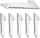 Tehe zëvendësuese Outdoor Edge Utility Serrated 301, set 6 copë, çelik inoks