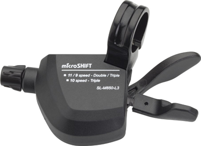 Shifter biçiklete Microshift XLE, 3 shpejtësi, majtas, kompatibil me Shimano