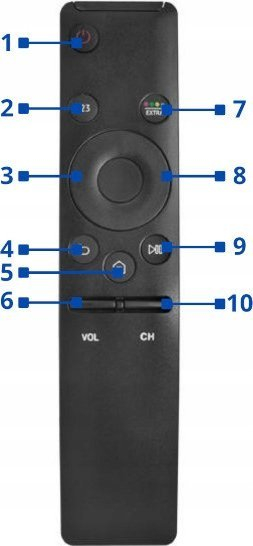 Pilot TV Samsung RM-L1350 Smart, universal për TV HD, UHD, 4K, i zi